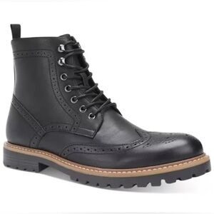 Club room Wingtip lace-up boots size 12 men’s 
Decorative broguing at upper